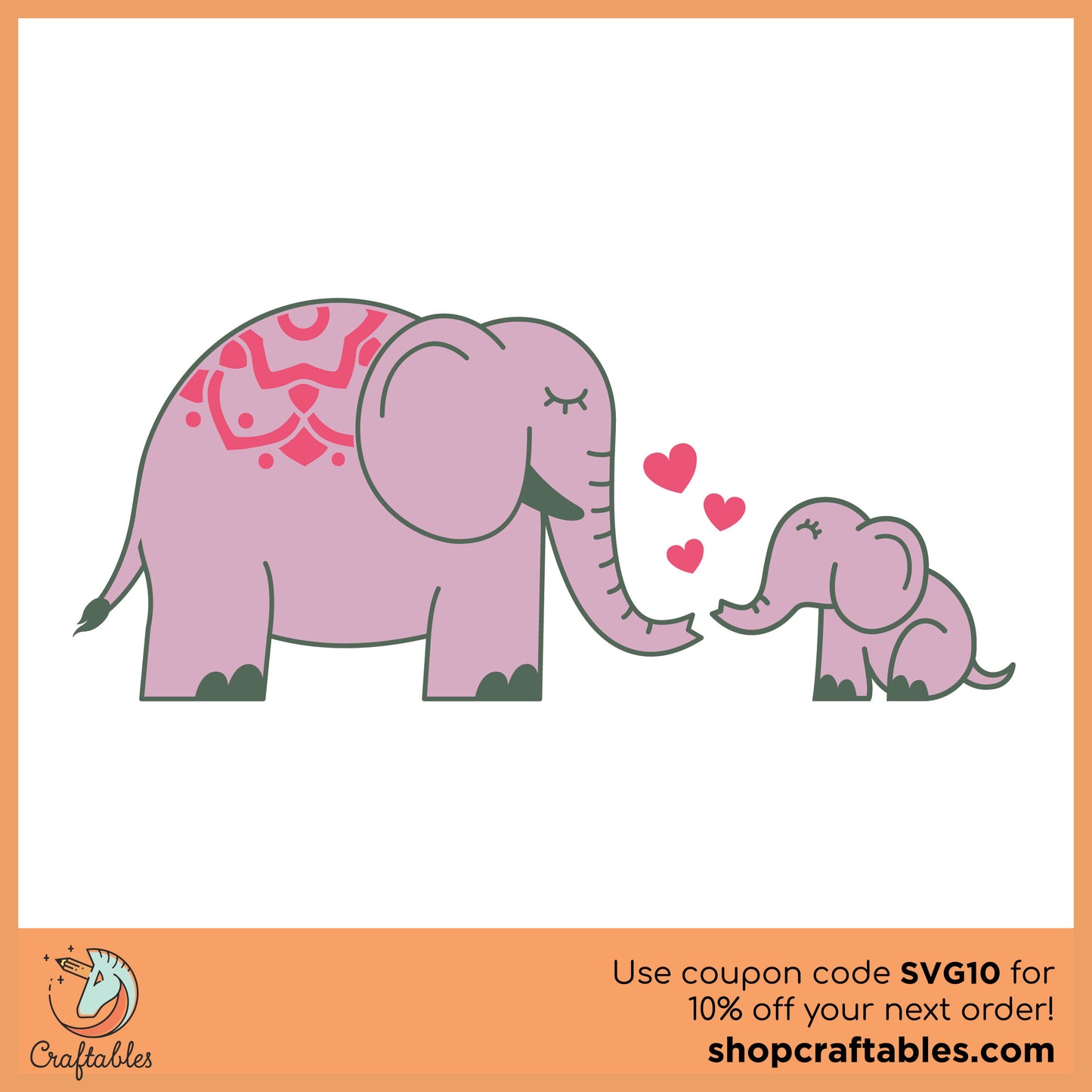 Free Elephants SVG Cut File