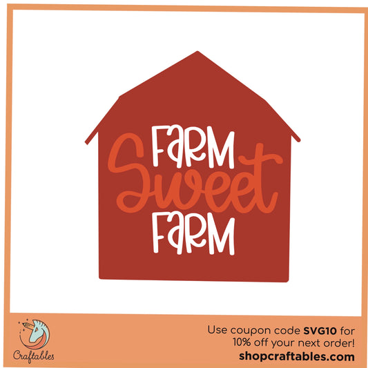 Free Farm Sweet Farm SVG Cut File