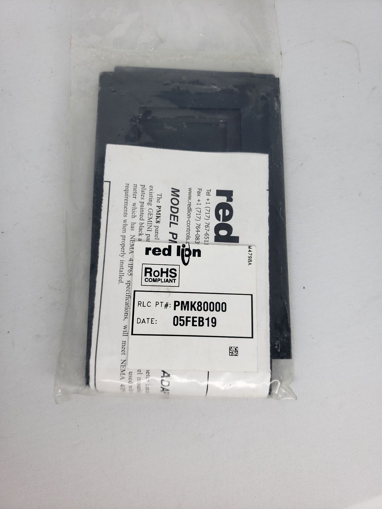 Red Lion Controls/N-Tron PMK80000 Panel Mount Adapter Kit, Gemini to 1/8 DIN PNL KIT