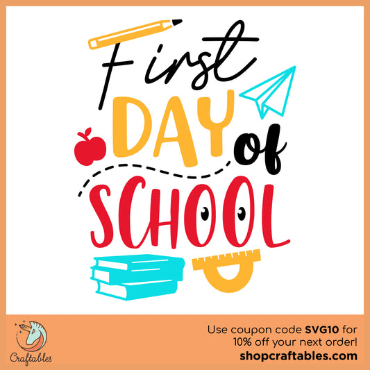 Free First Day of School SVG Cut File