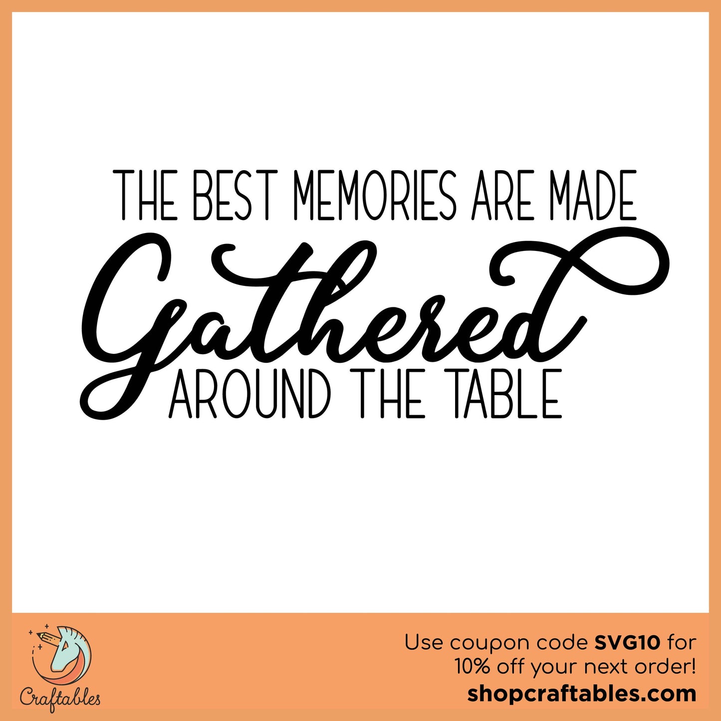 Free Gathered Around The Table SVG Cut File