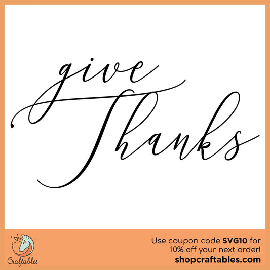 Free Give Thanks SVG Cut File