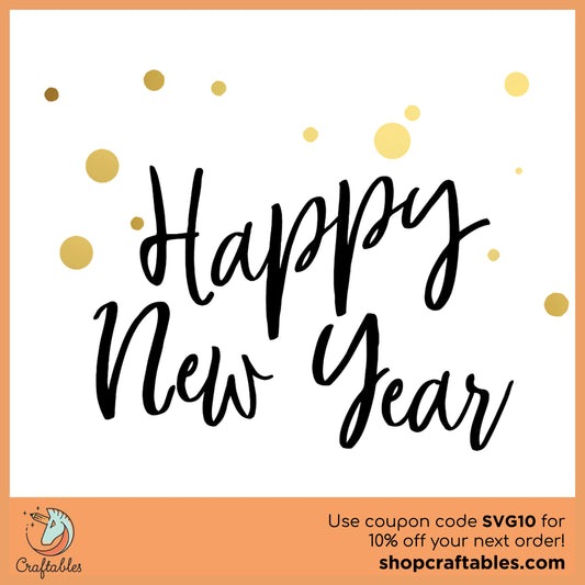 Free Happy New Year SVG Cut File