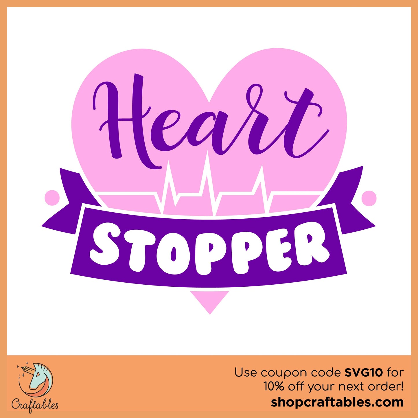 Free Heart Stopper SVG Cut File