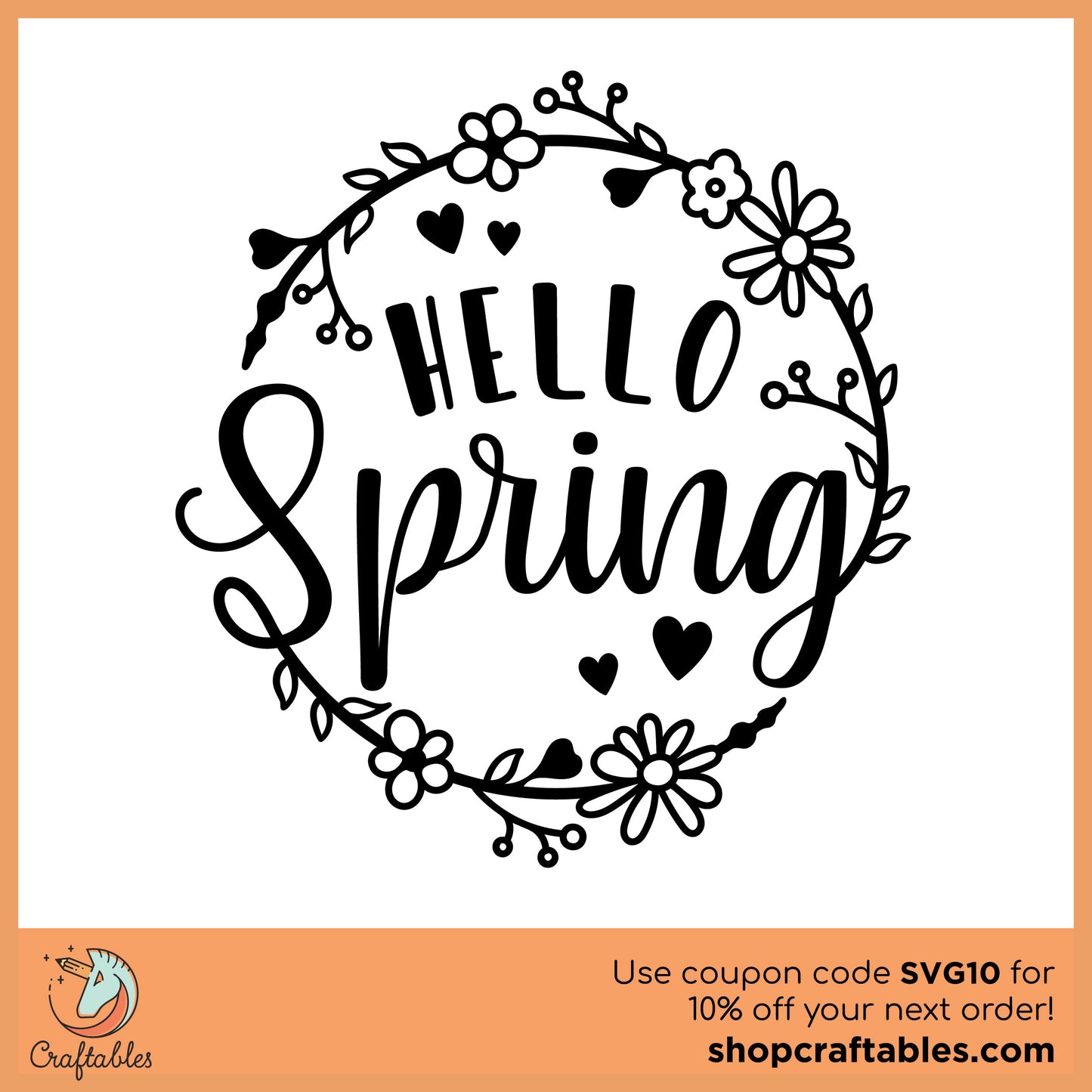 Free Hello Spring 2 SVG Cut File