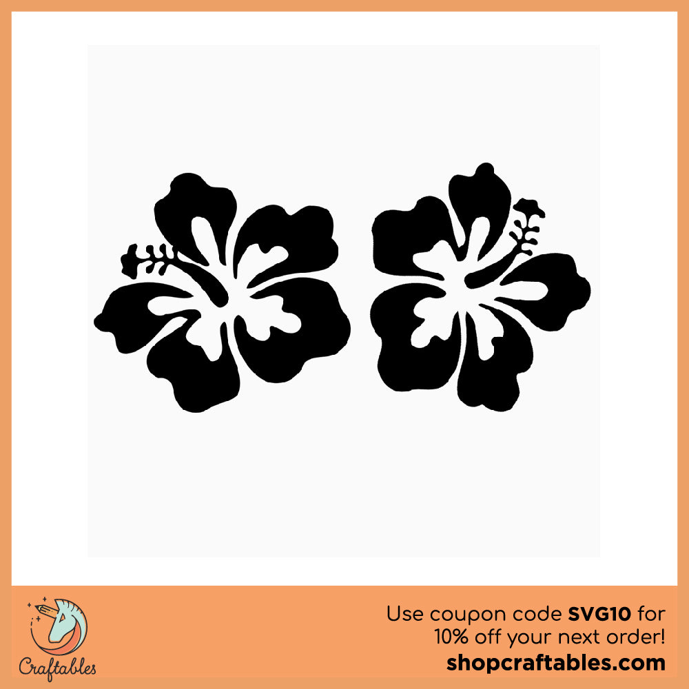 free Hibiscus SVG cut file for Cricut, Silhouette, Illustrator, inkscape, t shirts
