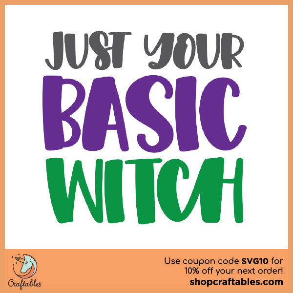 Free Just Your Basic witch SVG Cut File