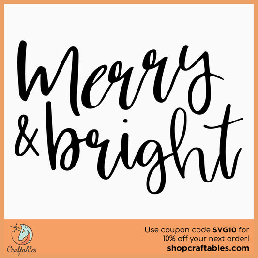 Free Merry & Bright SVG Cut File