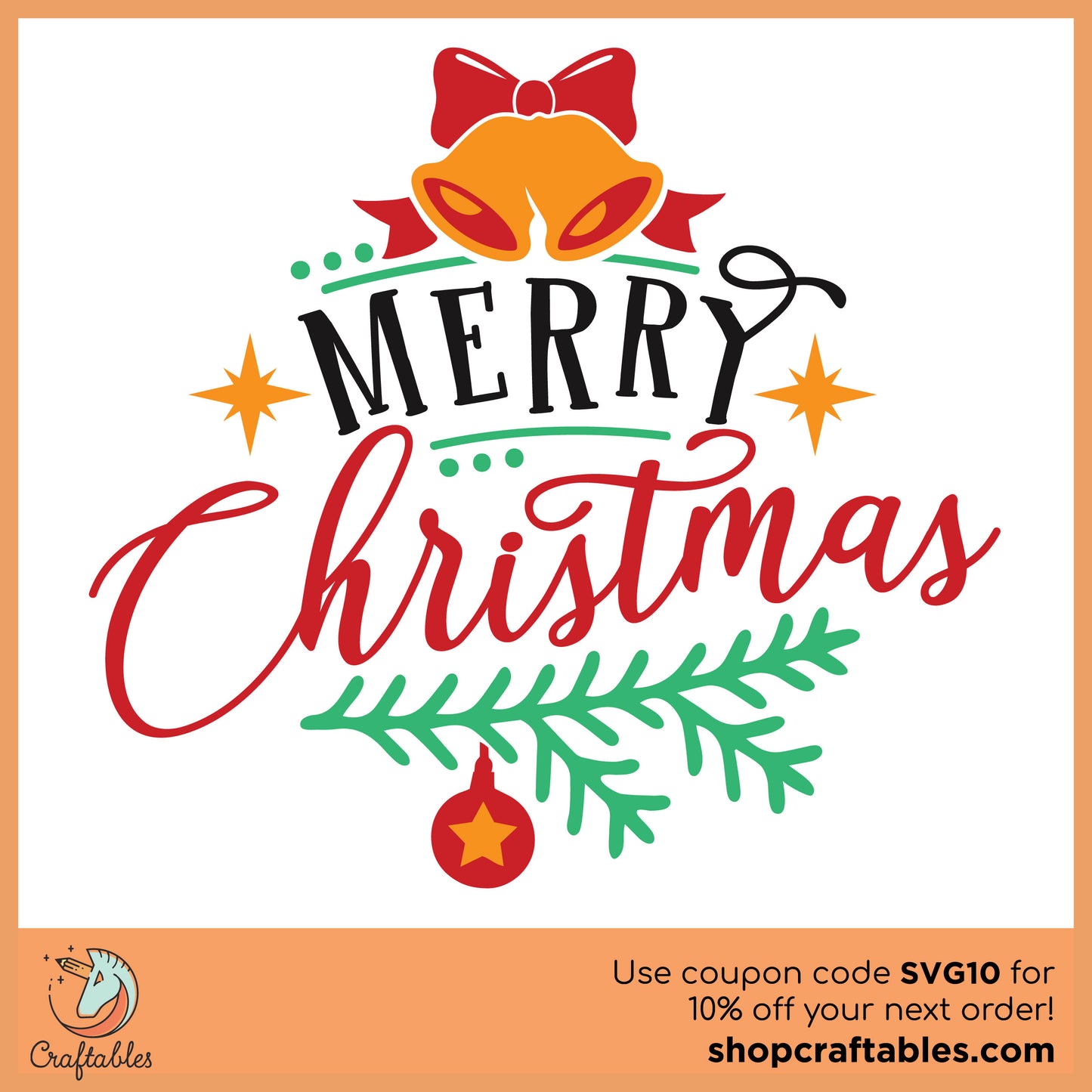Free A Merry Christmas SVG Cut File