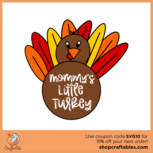 Free Mommy's Little Turkey SVG Cut File