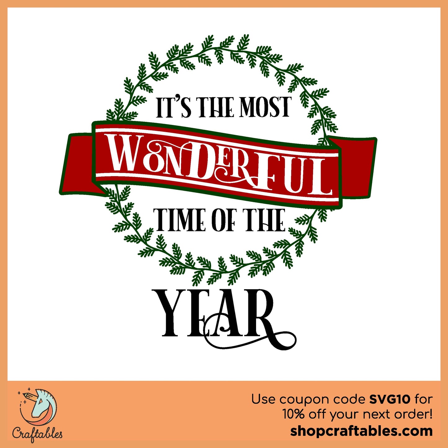Free It's The Most Wonderful Time of the Year SVG Cut File