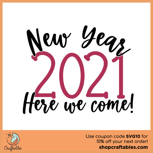 Free New Year 2021 SVG Cut File