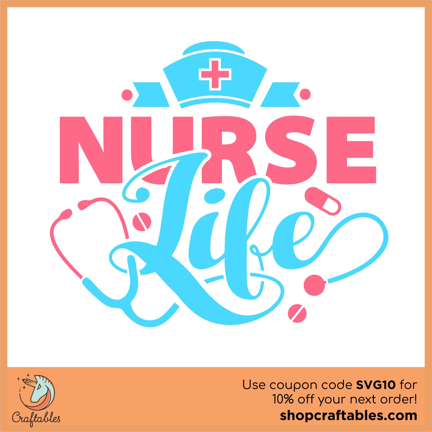 Free Nurse Life SVG Cut File