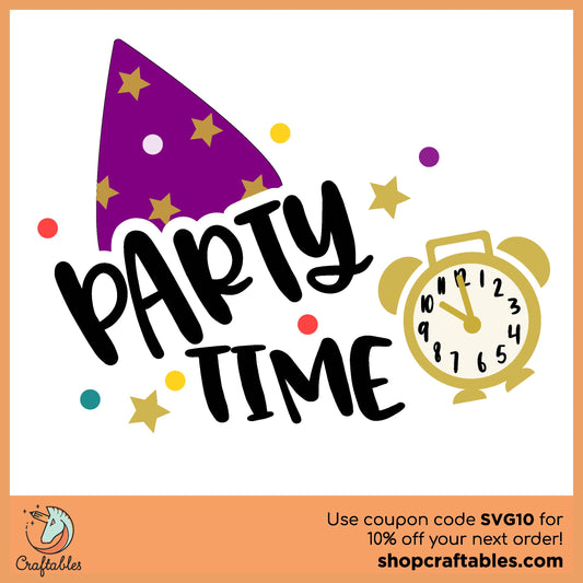 Free Party Time SVG Cut File