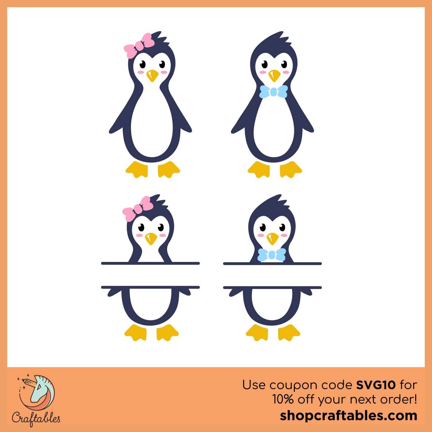 Free Penguins SVG Cut File