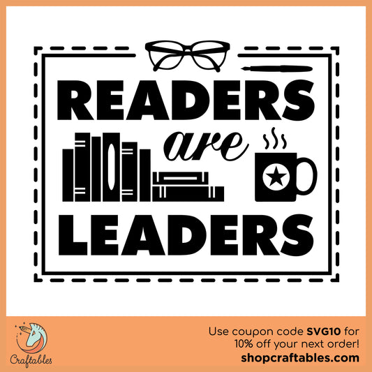 Free Readers are Leaders SVG Cut File