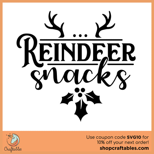 Free Reindeer Snacks SVG Cut File