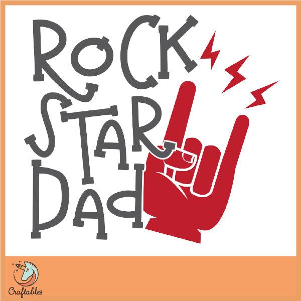 Free Rock Star Dad SVG Cut File