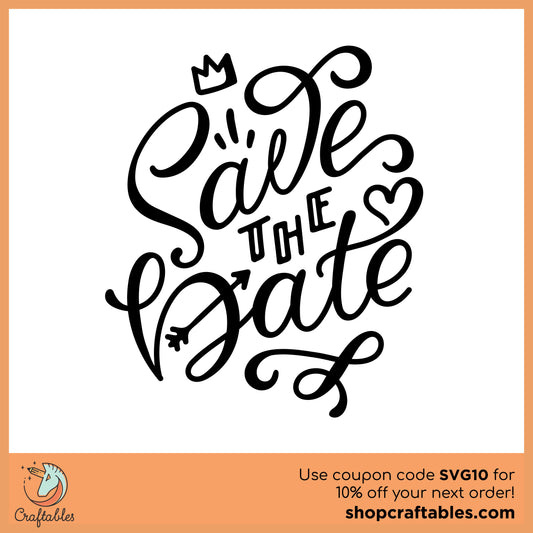 Free Save the Date SVG Cut File
