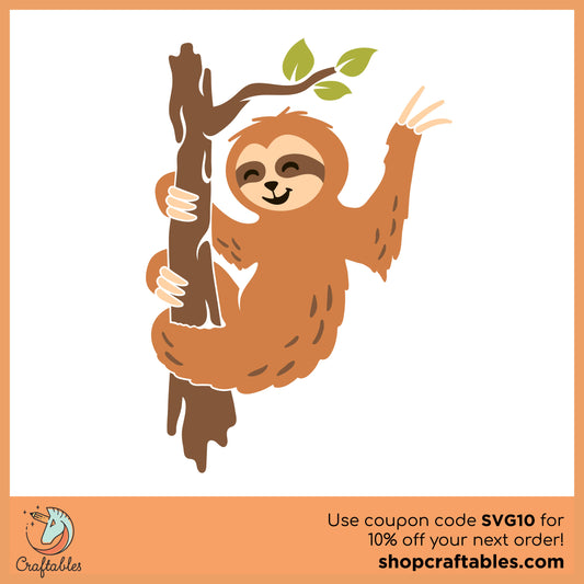 Free Sloth SVG Cut File