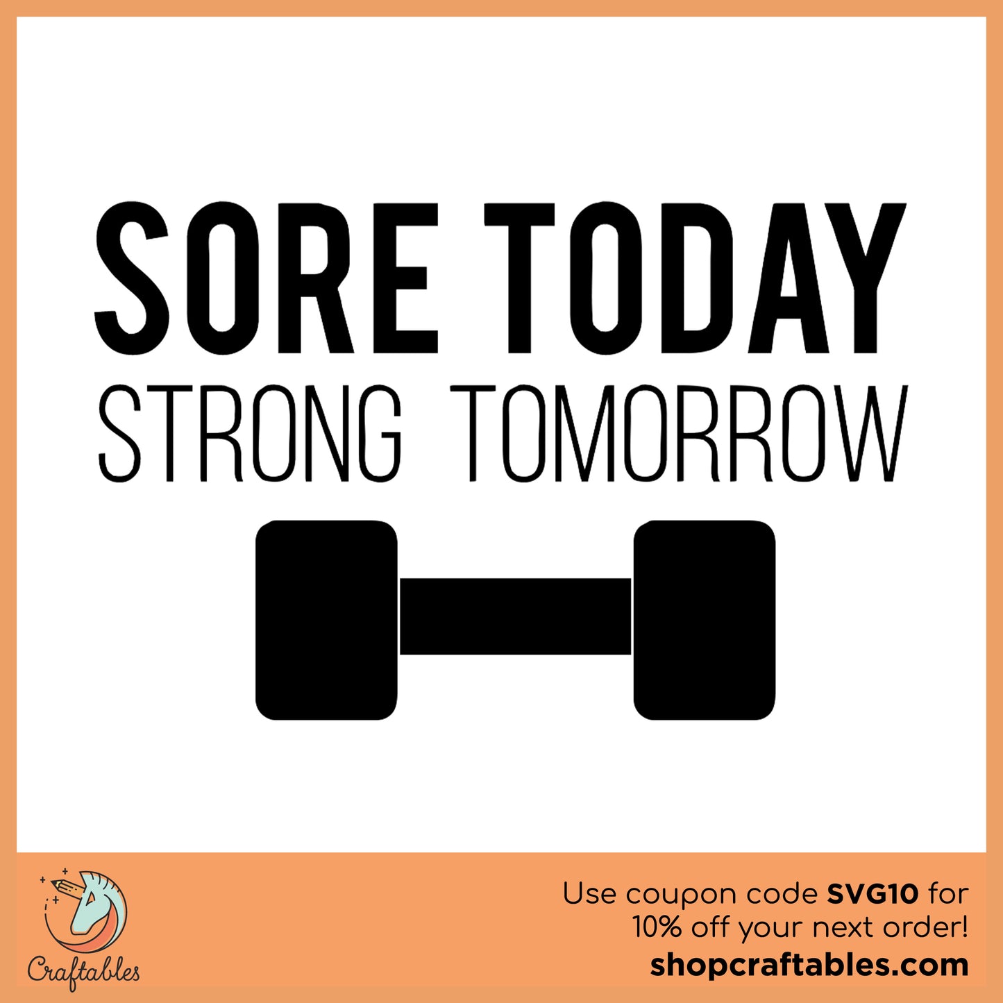 Free Sore Today Strong Tomorrow SVG Cut File