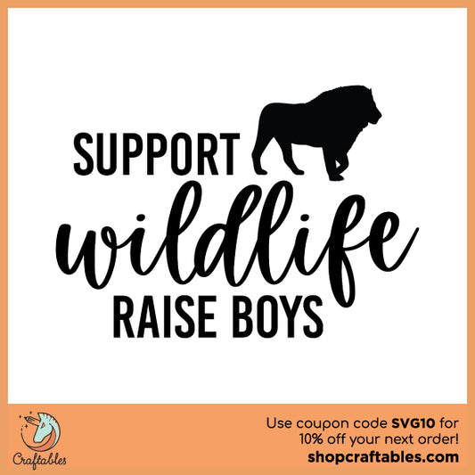 Free Support Wildlife Raise Boys SVG Cut File