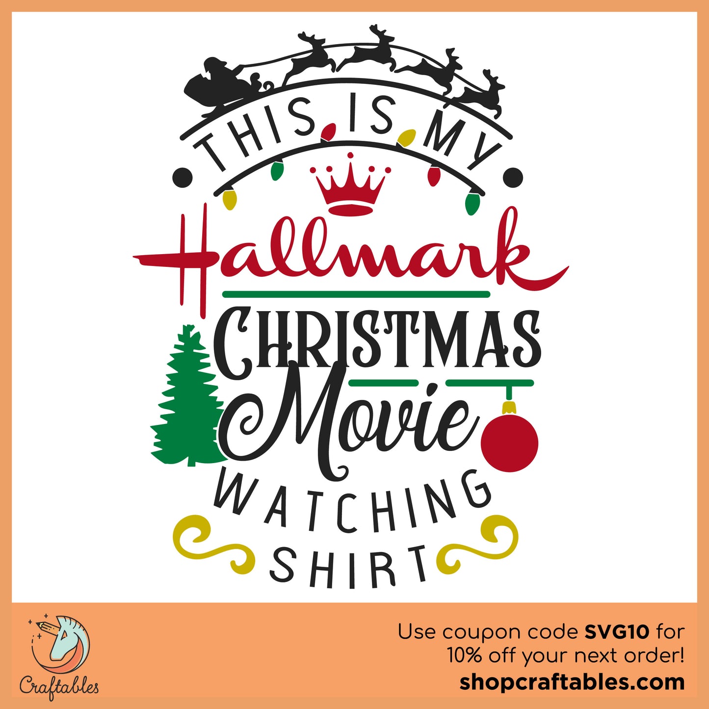 Free This Is My Hallmark Christmas Movie-Watching Shirt SVG Cut File