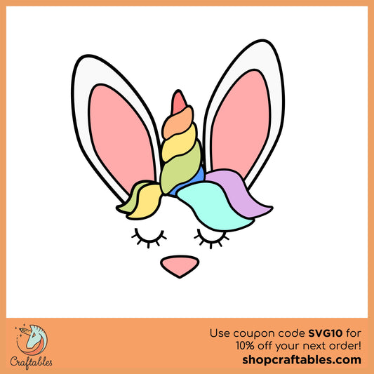 Free Unicorn Bunny SVG Cut File