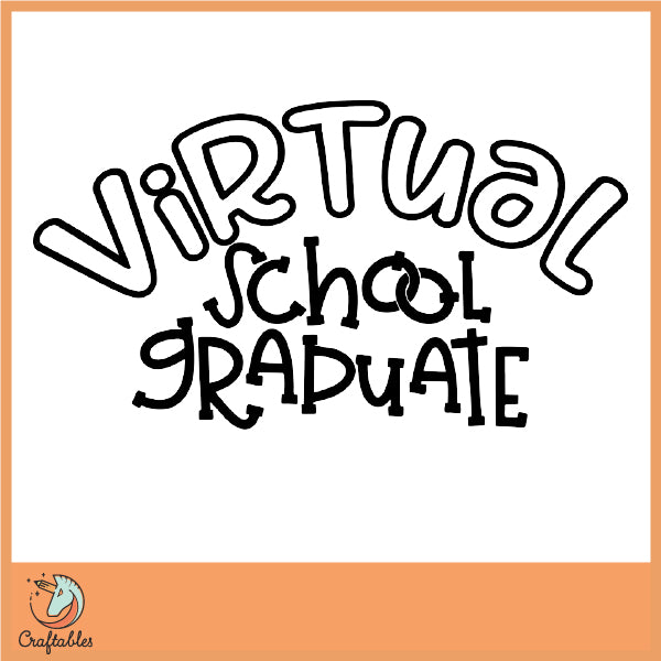 Free Virtual School Graduate SVG Cut File
