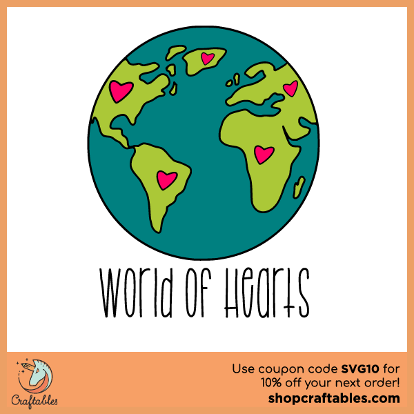 Free World of Hearts 2 SVG Cut File